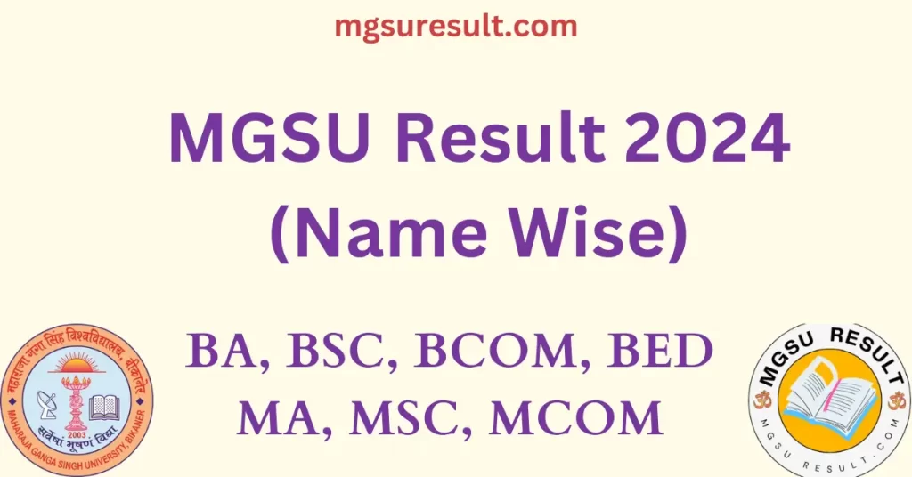 MGSU result 2024