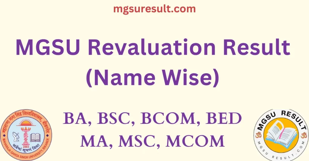 MGSU revaluation result 2024