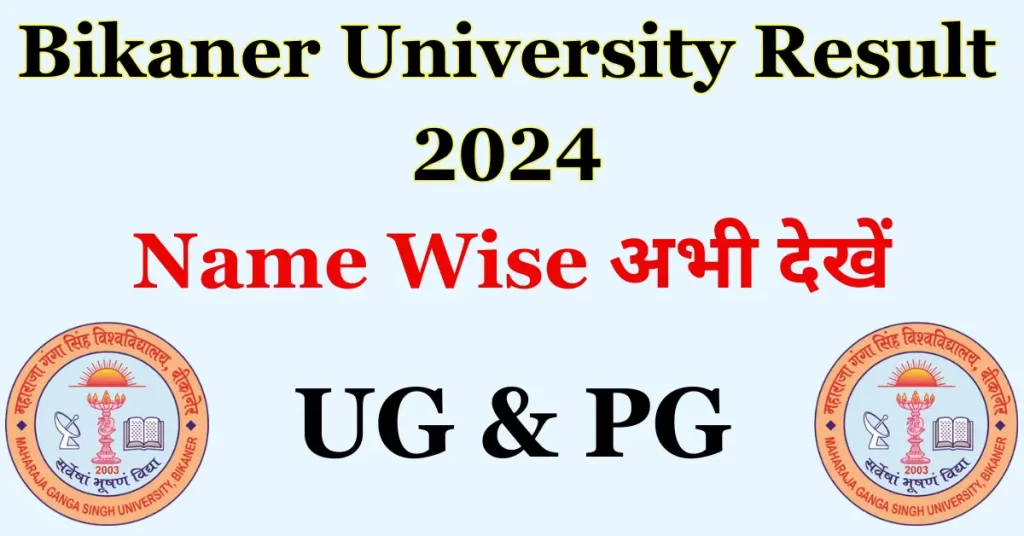 Bikaner University result 2024