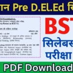 Rajasthan BSTC 2024 Syllabus PDF Download