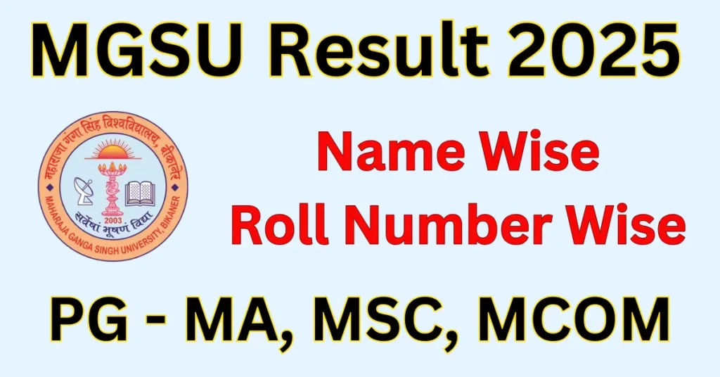 MGSU Result 2025 for ma